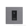 Stainless Steel TEL Socket Outlet 1 Gang